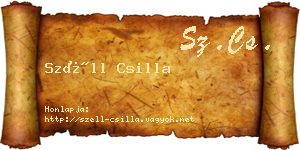 Széll Csilla névjegykártya