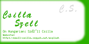 csilla szell business card